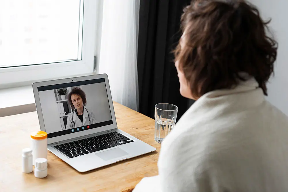 telemedicine patient talking to doctor